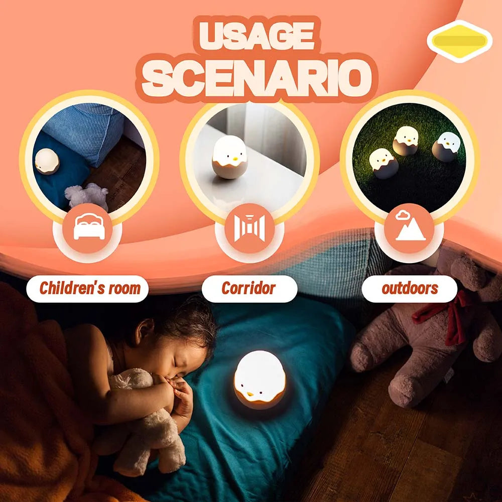 Cute Duck Silicone Night Light