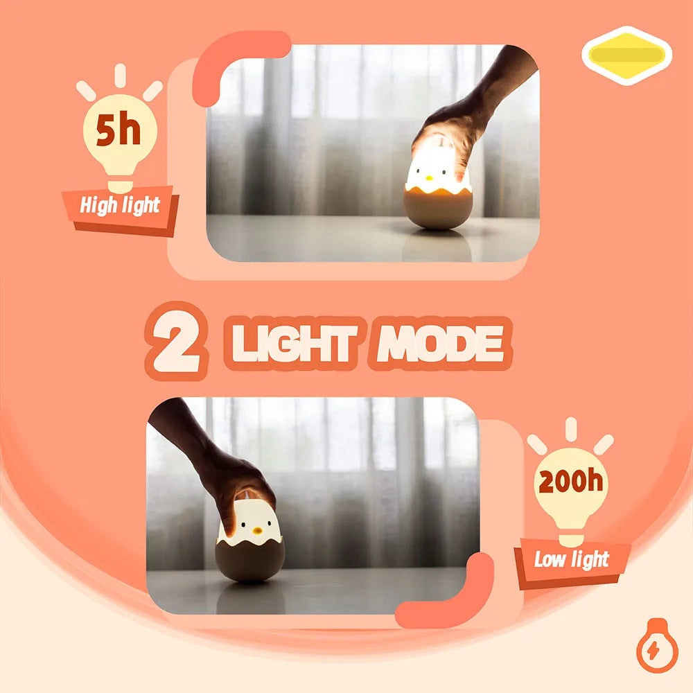 Cute Duck Silicone Night Light