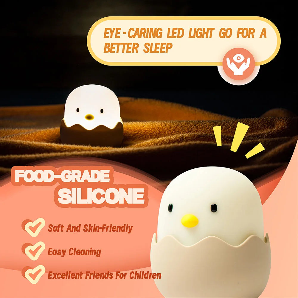 Cute Duck Silicone Night Light