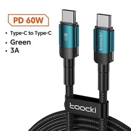 100W Quick Charge Type C to USB C Cable