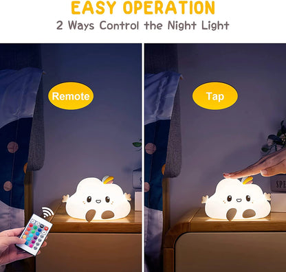 Kawaii Cloud Silicone Night Light
