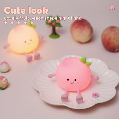 Cute Peach Silicone Night Light