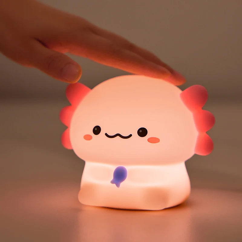 Cute Axolotl Silicone Night Light
