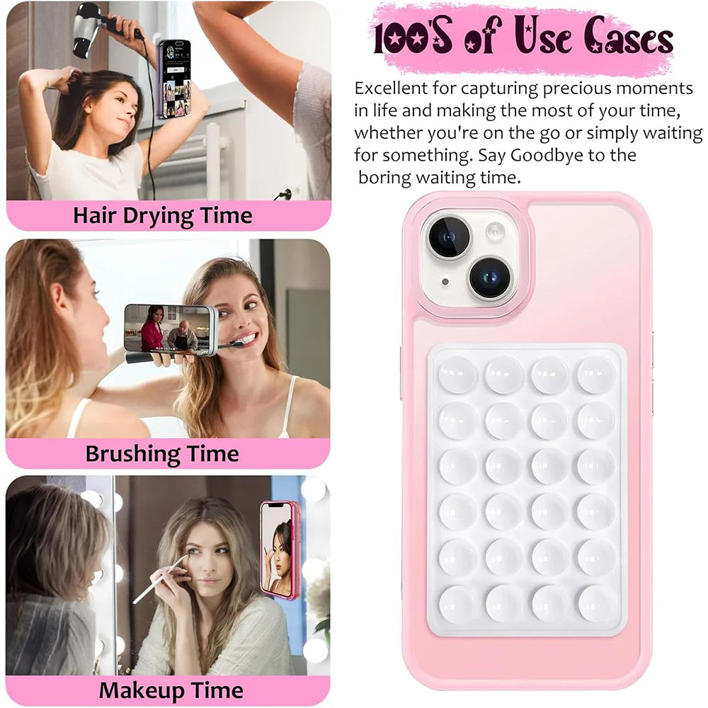 Candy Color Silicone Suction Phone Case