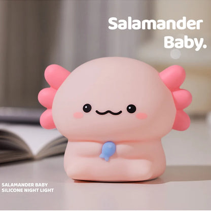 Cute Axolotl Silicone Night Light