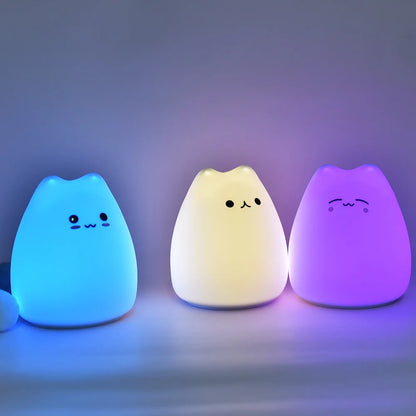 Cute Cat Silicone Night Light