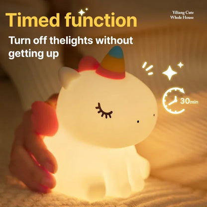 Cute Unicorn Silicone Night Light