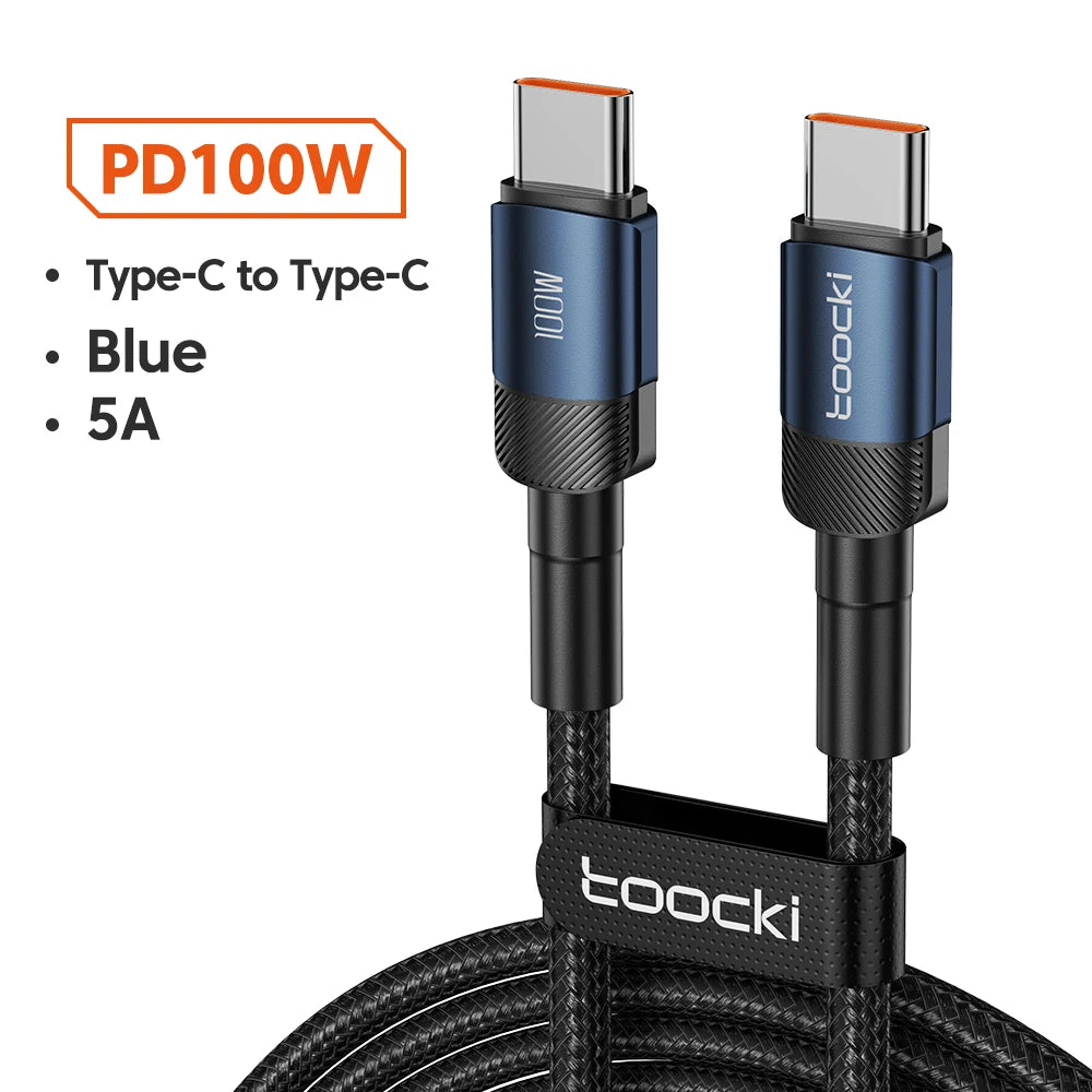 100W Quick Charge Type C to USB C Cable