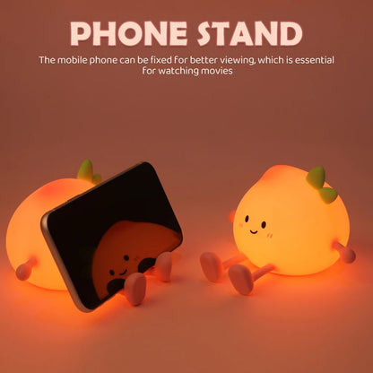 Cute Peach Silicone Night Light