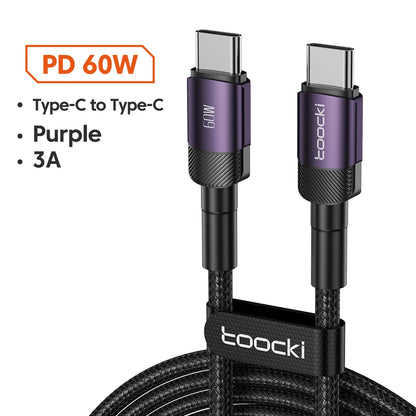 100W Quick Charge Type C to USB C Cable