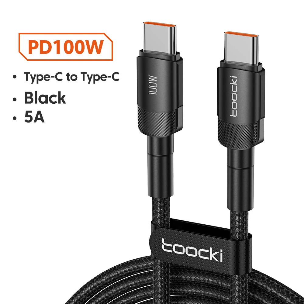 100W Quick Charge Type C to USB C Cable
