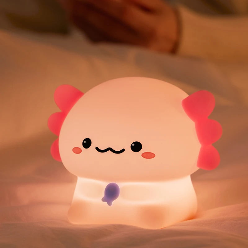 Cute Axolotl Silicone Night Light