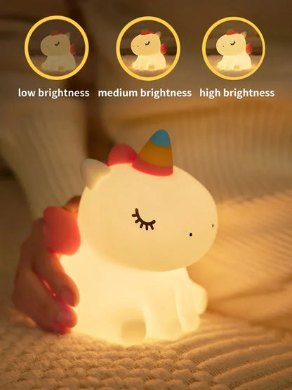 Cute Unicorn Silicone Night Light