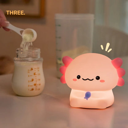 Cute Axolotl Silicone Night Light
