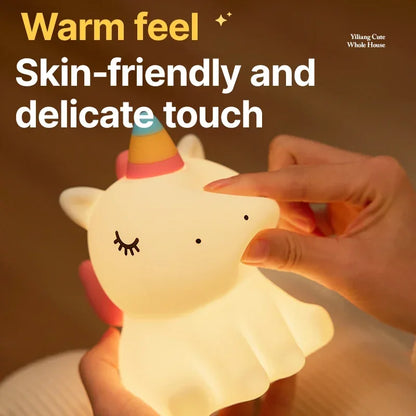 Cute Unicorn Silicone Night Light