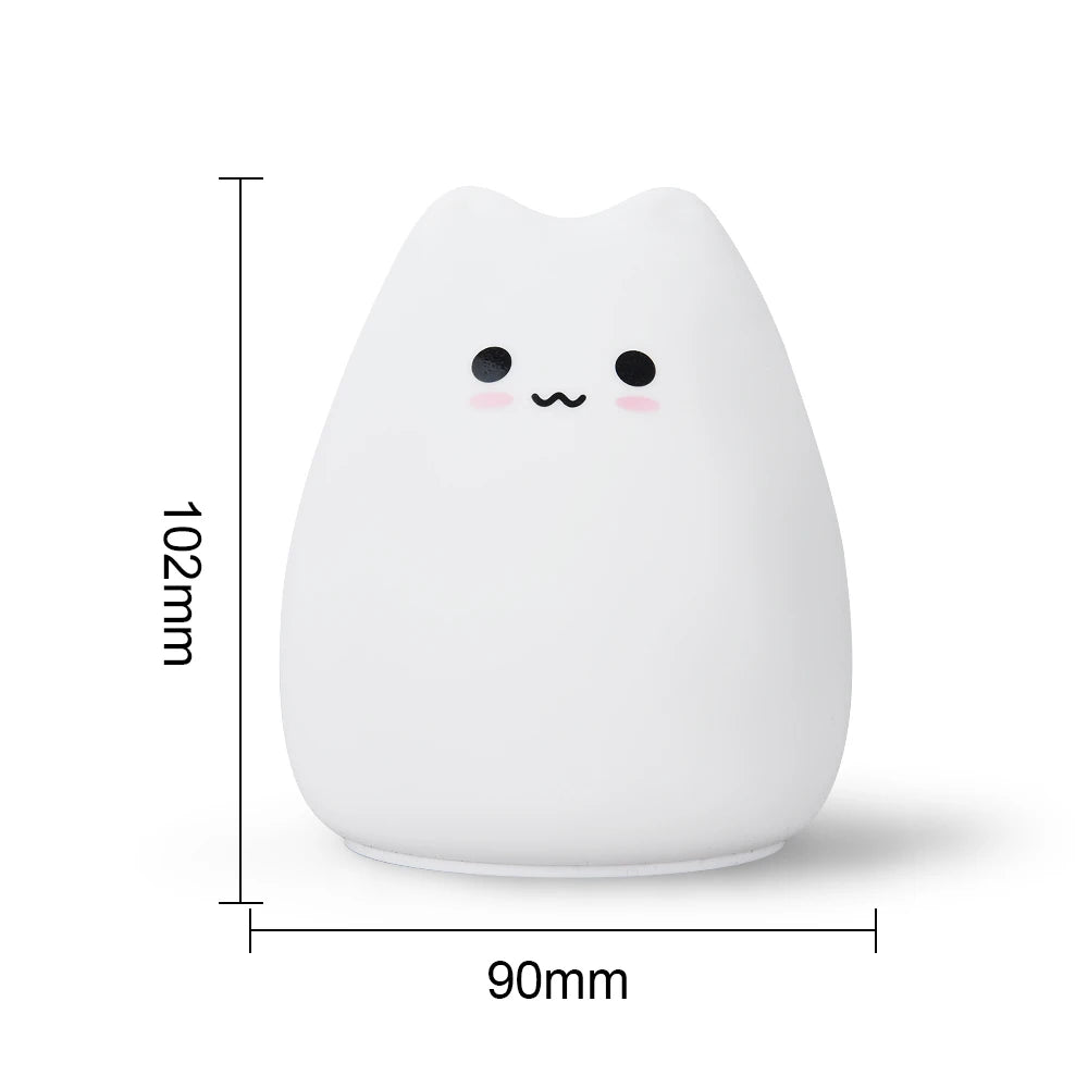 Cute Cat Silicone Night Light