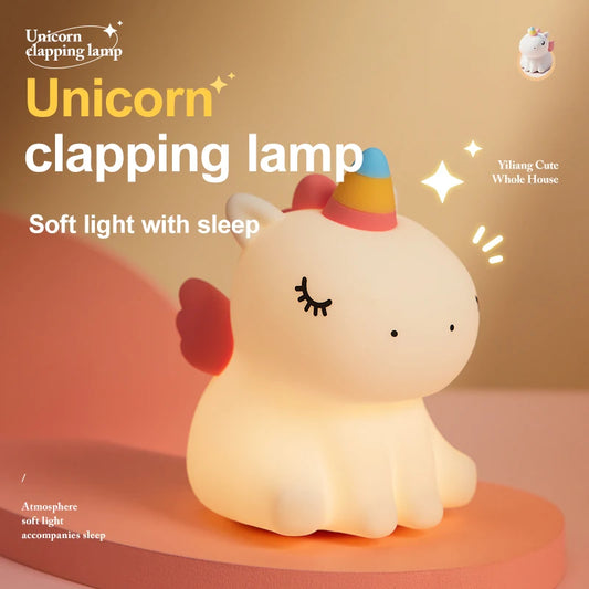 Cute Unicorn Silicone Night Light