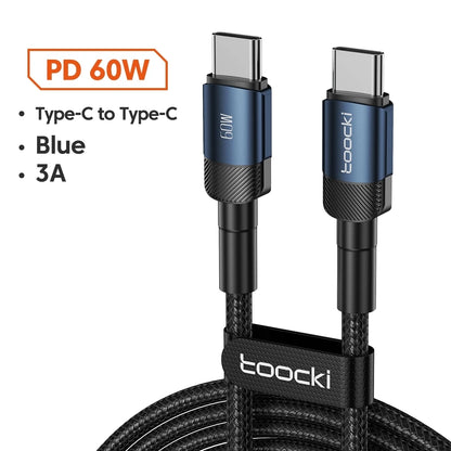 100W Quick Charge Type C to USB C Cable