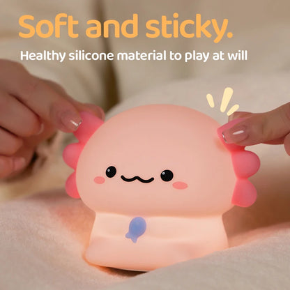 Cute Axolotl Silicone Night Light