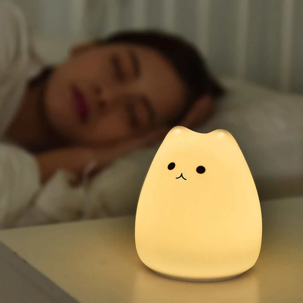 Cute Cat Silicone Night Light