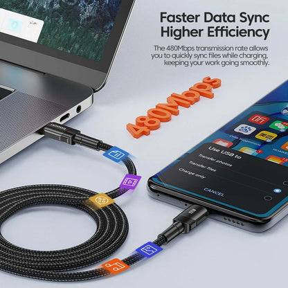 100W Quick Charge Type C to USB C Cable