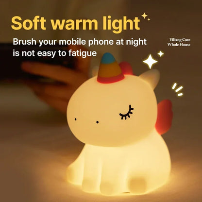 Cute Unicorn Silicone Night Light