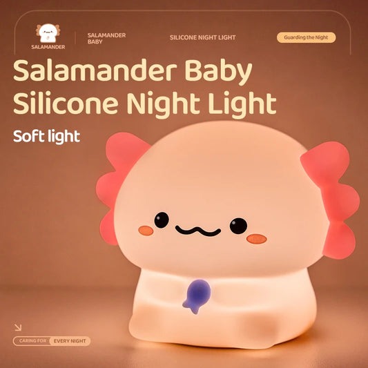 Cute Axolotl Silicone Night Light