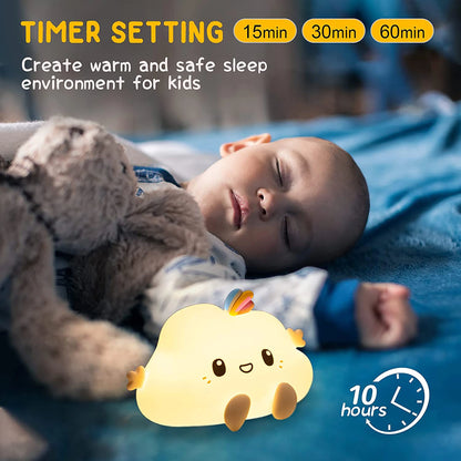Kawaii Cloud Silicone Night Light