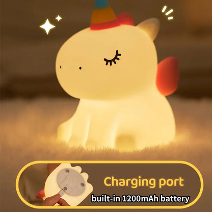 Cute Unicorn Silicone Night Light